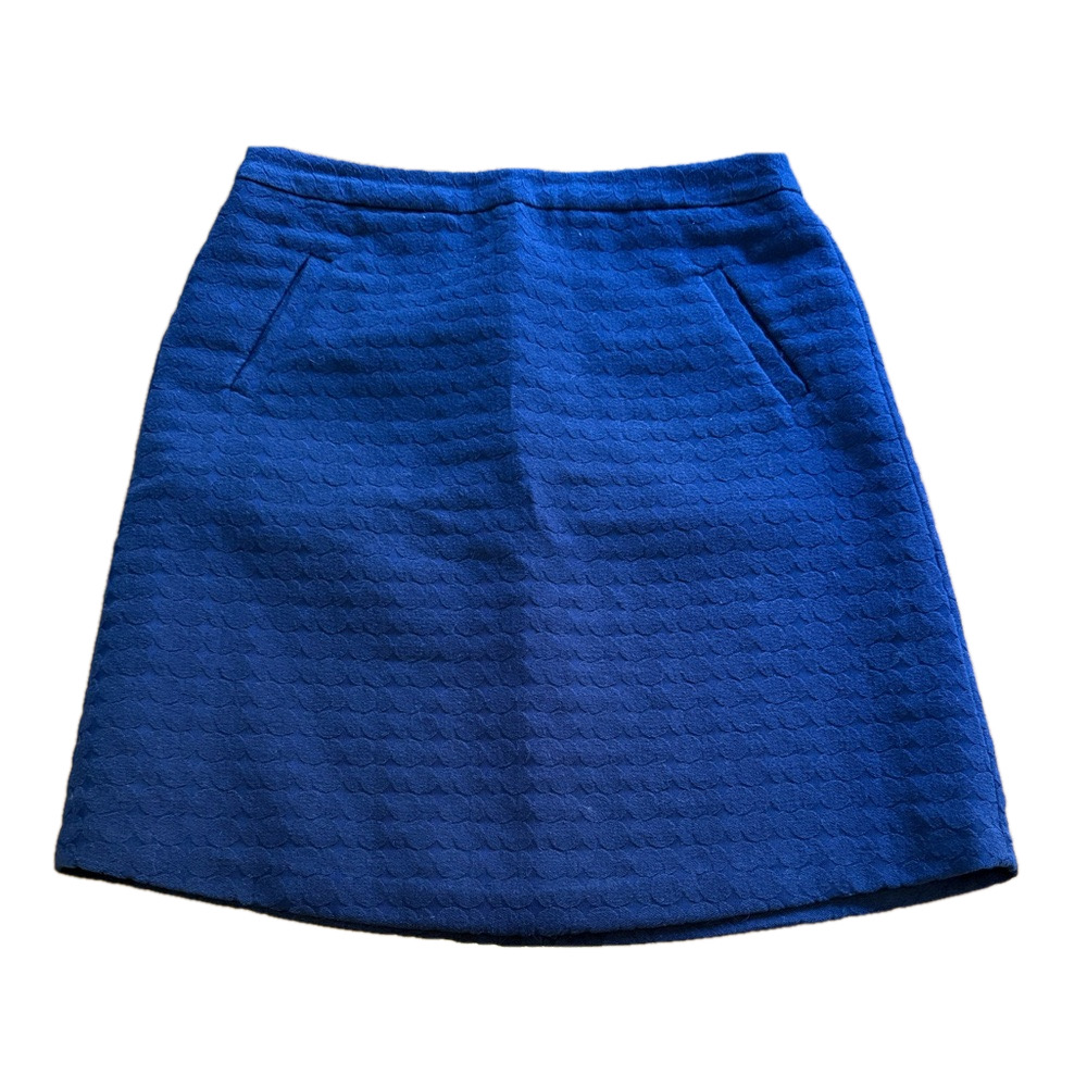Mario Serrani textured pocket pencil skirt | size 4 | color navy